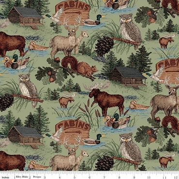 Whispering Pines - Main - C17950 Foliage - Riley Blake Designs - 100% Cotton